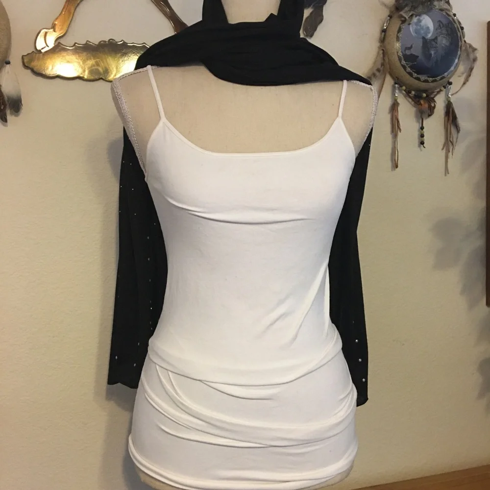 dazzle black studded scarf wrap sash belt
